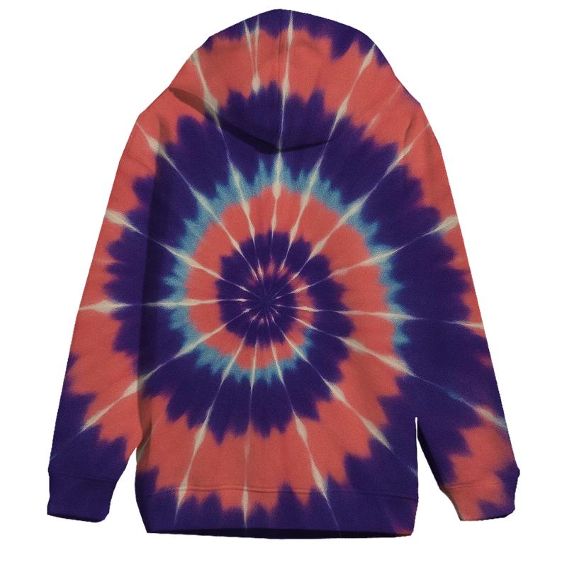 Nebula Spiral Over Dye Whirlpool embroidered hoodies