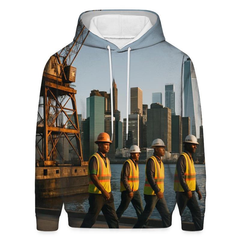 Brooklyn Navy Yard Dry Dock Skyline Shift Change pullover hoodies