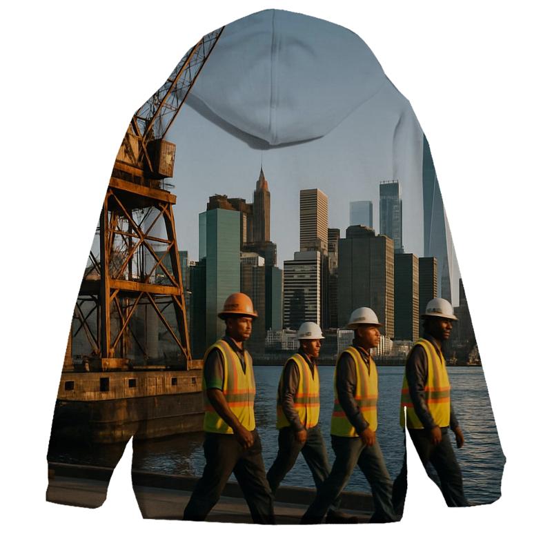 Brooklyn Navy Yard Dry Dock Skyline Shift Change pullover hoodies