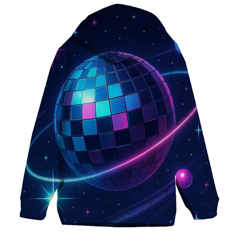 Midnight Disco Orbit printed hoodies