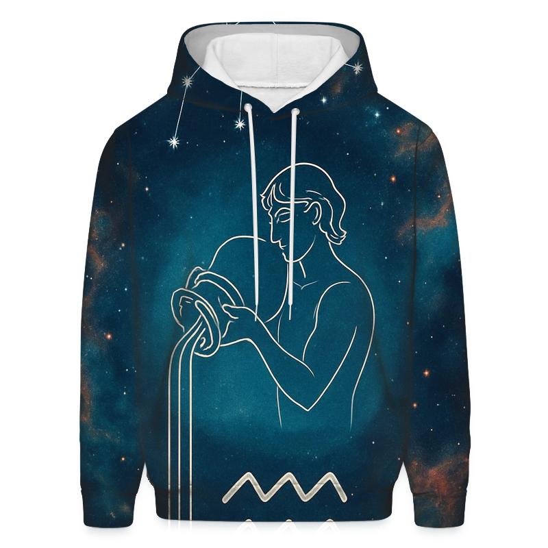 Aquarius Water Bearer Nebula Pour pullover hoodies