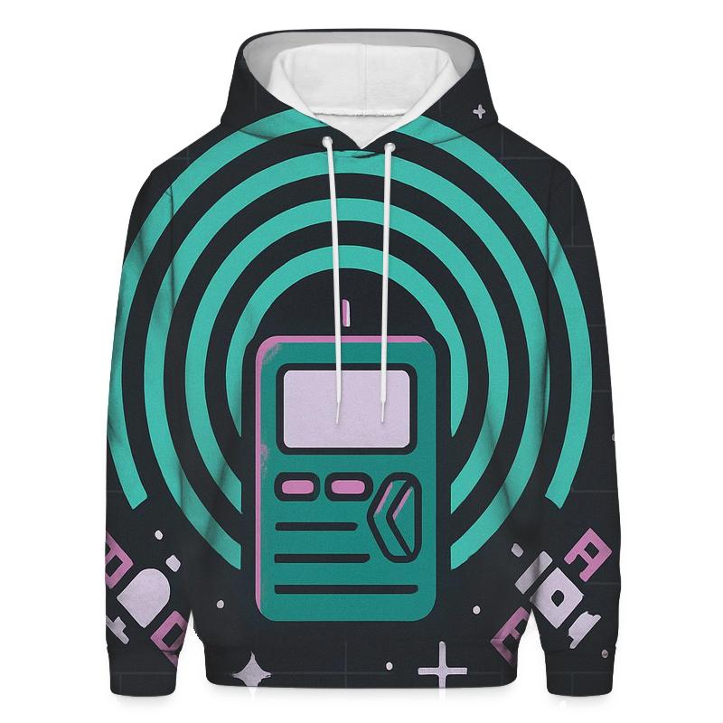 Cosmic Pager Signal Waves designer hoodies