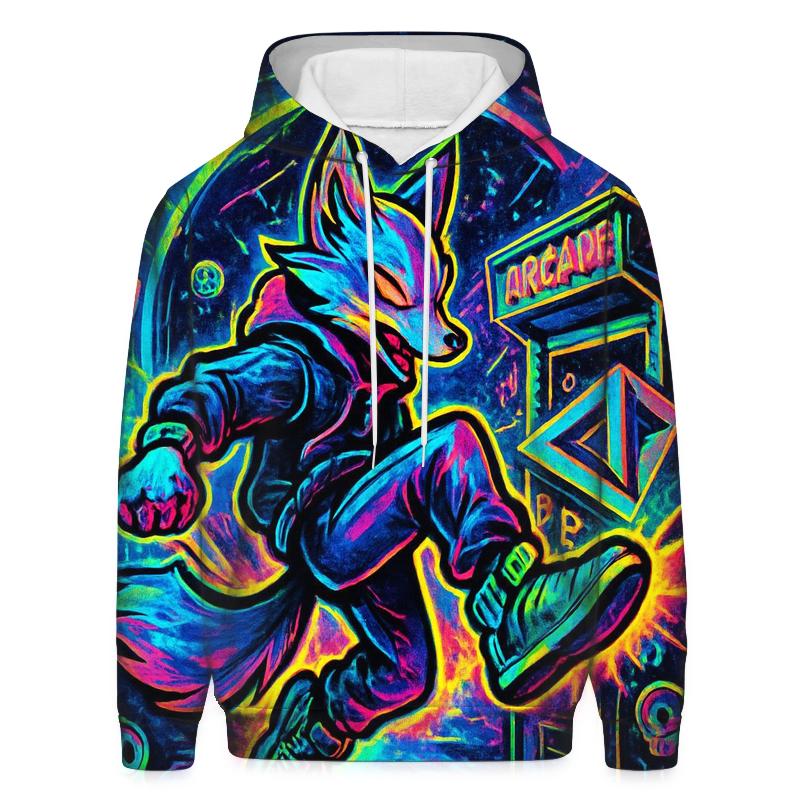 Pocket Dimension Arcade Fox printed hoodies