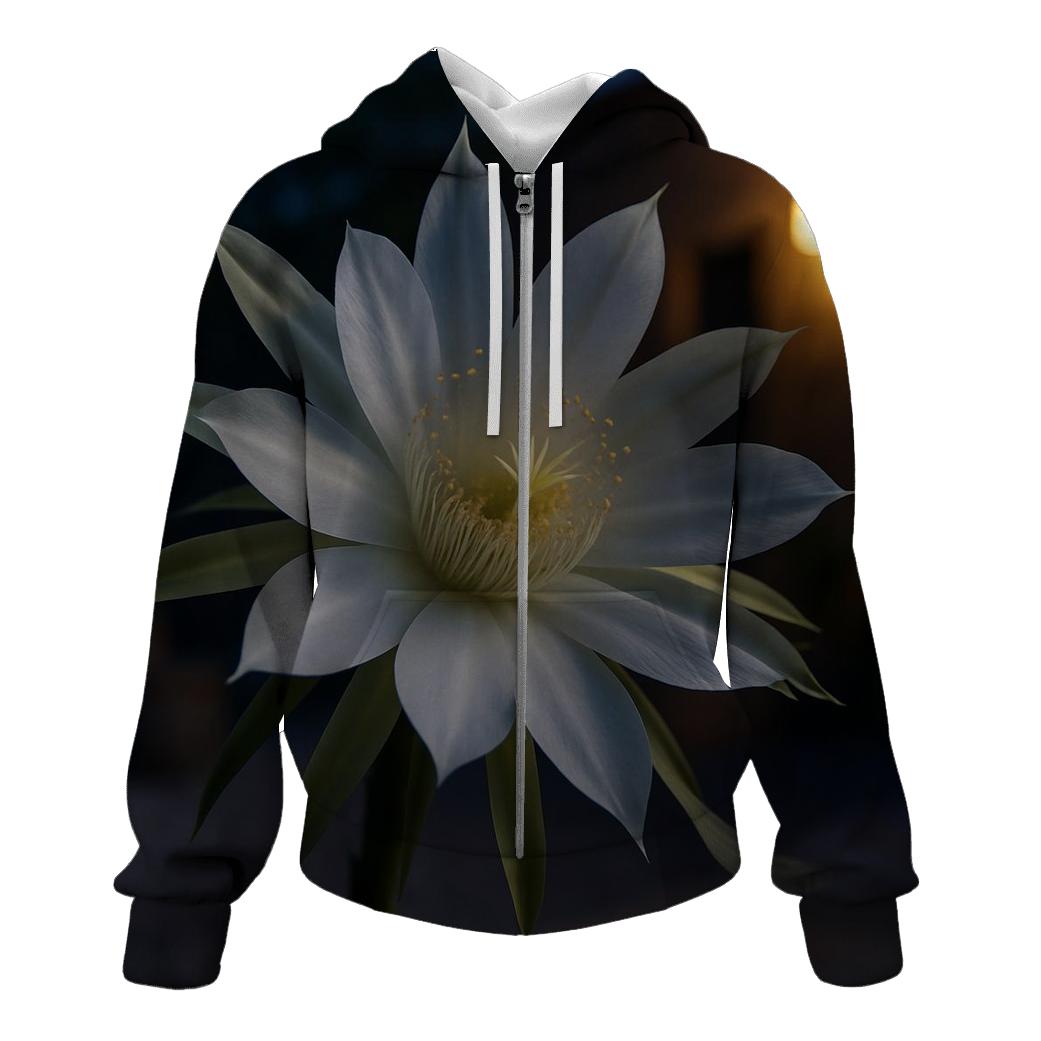 Night Blooming Cereus Pollination Study In Desert Courtyard hoodie designs