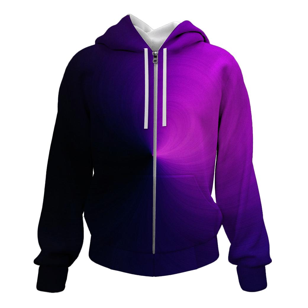 Obsidian Orchid Conic Drift zip-up hoodies
