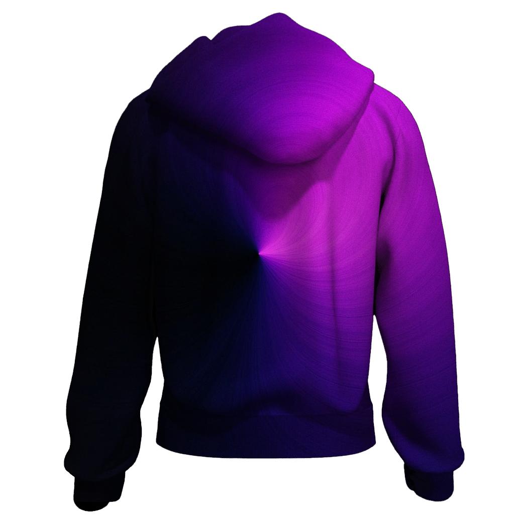 Obsidian Orchid Conic Drift zip-up hoodies