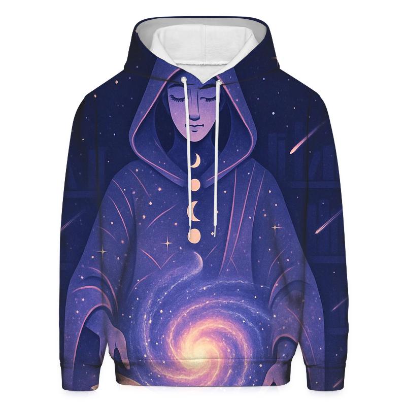 Library Of The Living Spiral Galaxy zip-up hoodies