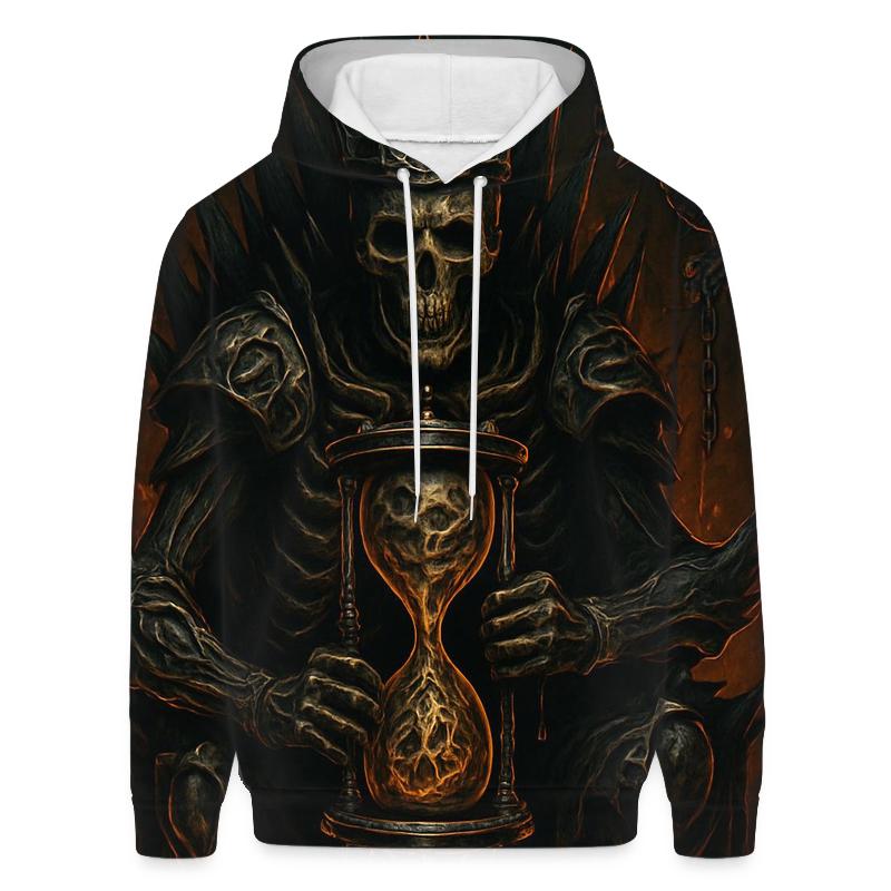 The Hourglass Forge Of The Bone Monarch printed hoodies