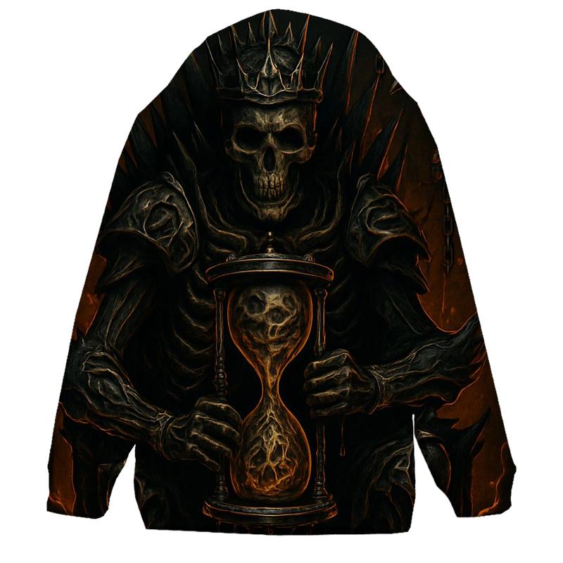 The Hourglass Forge Of The Bone Monarch printed hoodies