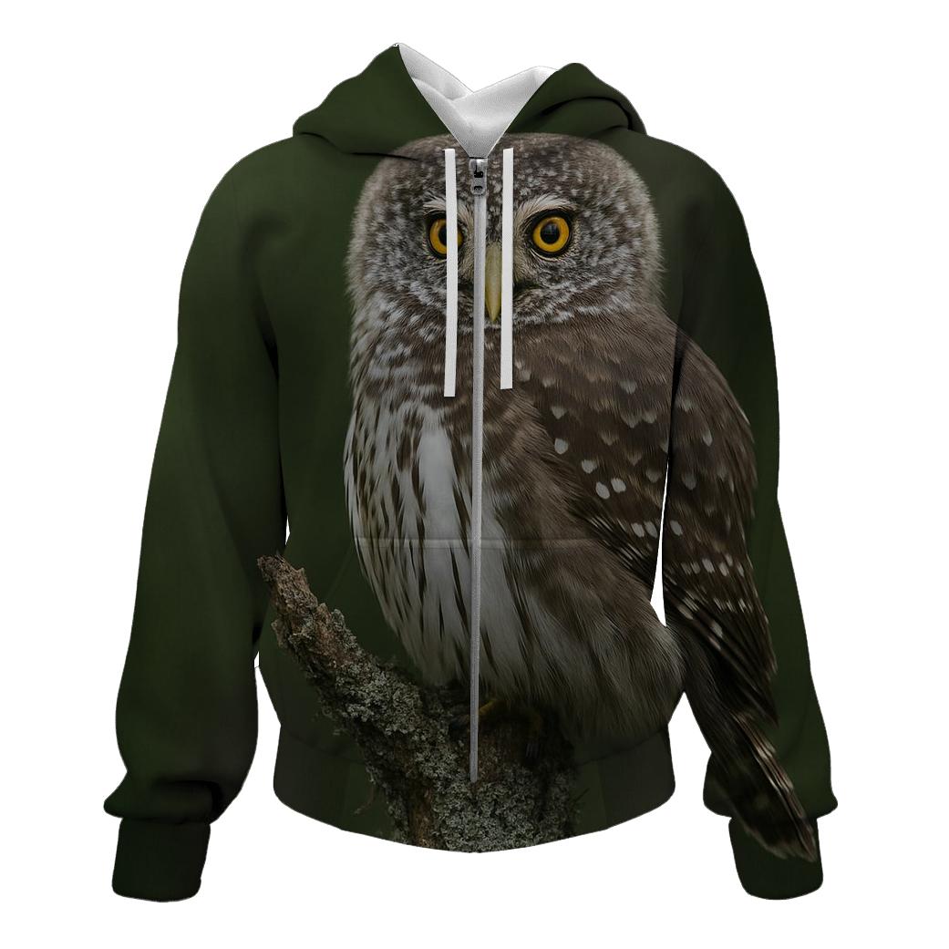 Moss Edge Watch Eurasian Pygmy Owl pullover hoodies