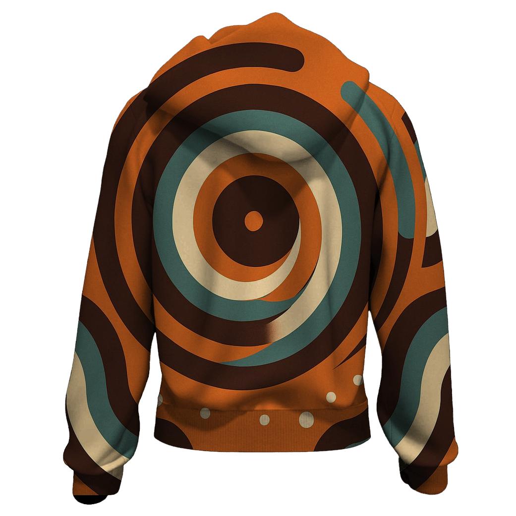 Groovy Vinyl Spiral Soundwaves custom hoodies