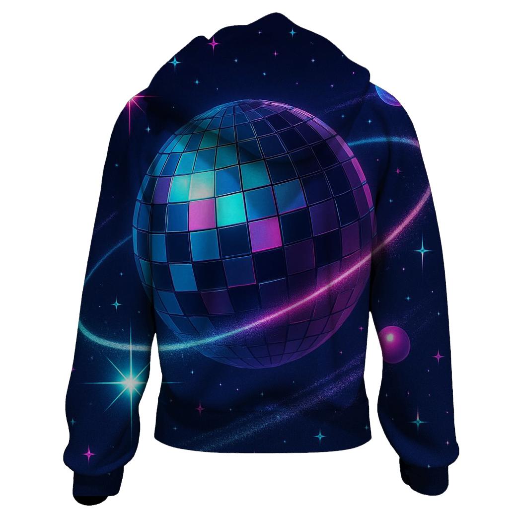 Midnight Disco Orbit printed hoodies
