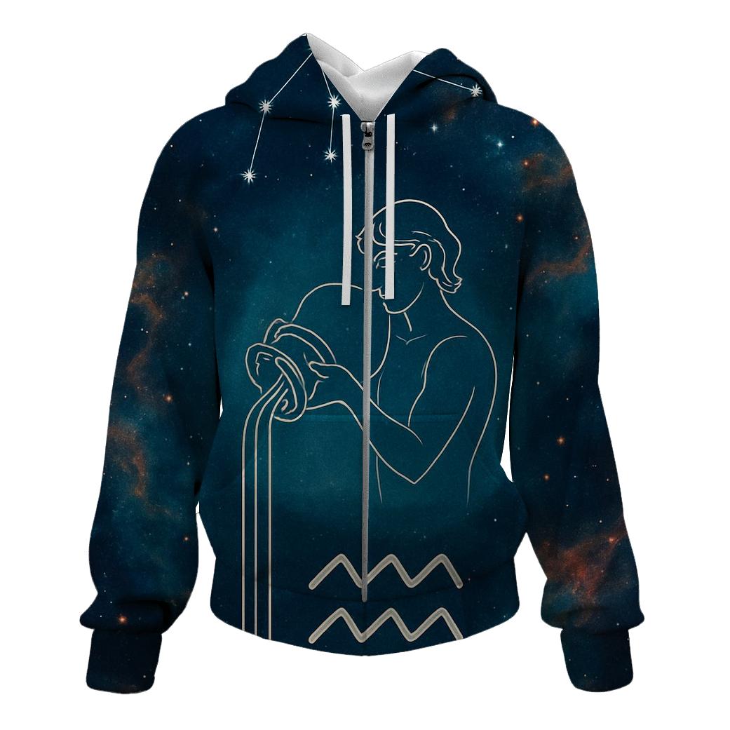Aquarius Water Bearer Nebula Pour hoodie trends