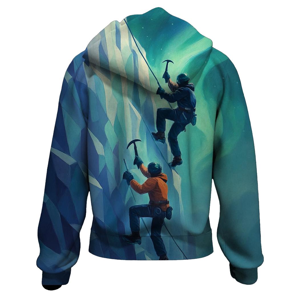 Aurora Summit Ice Climb Duel embroidered hoodies