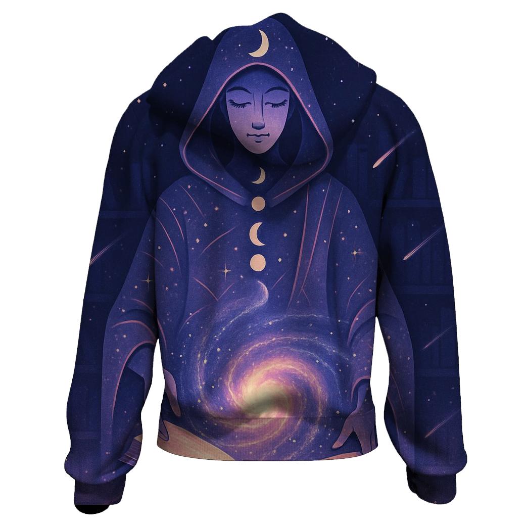 Library Of The Living Spiral Galaxy designer hoodies