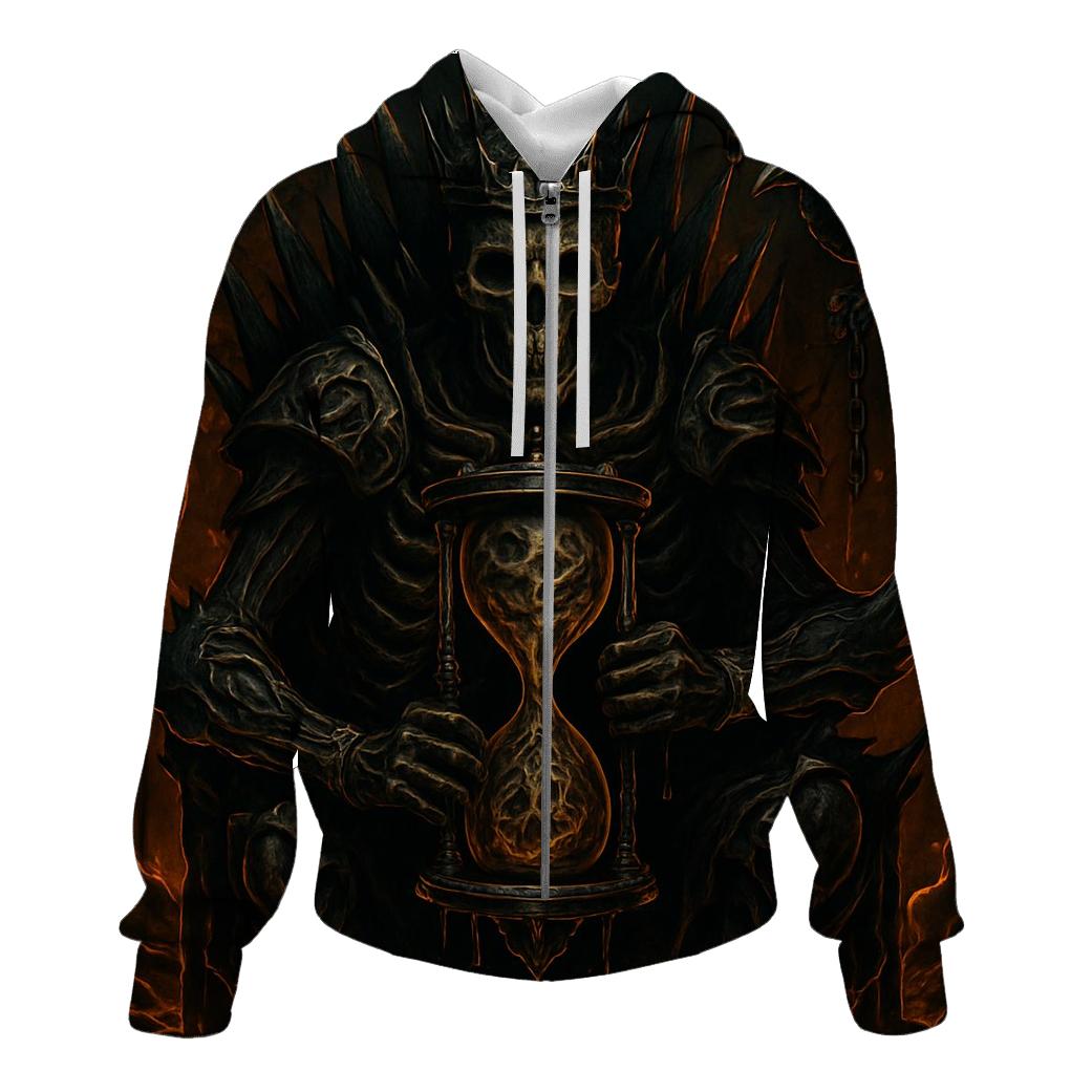 The Hourglass Forge Of The Bone Monarch graphic hoodies