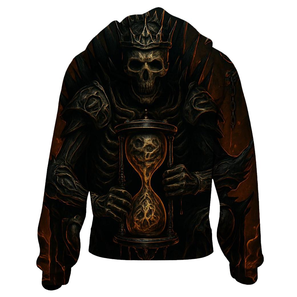 The Hourglass Forge Of The Bone Monarch graphic hoodies