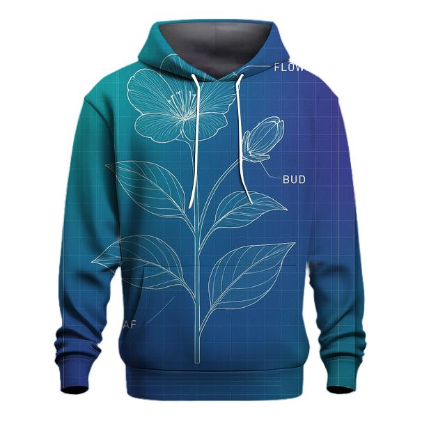 Aurora Blueprint Botanical premium hoodies