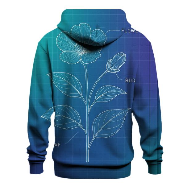 Aurora Blueprint Botanical premium hoodies