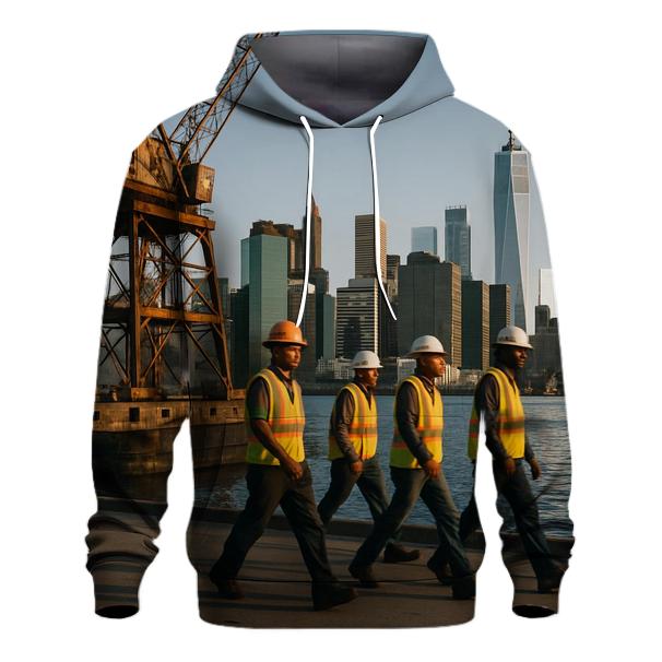 Brooklyn Navy Yard Dry Dock Skyline Shift Change hoodie designs