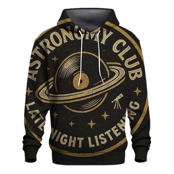 Distressed Vinyl Astronomy Club Badge hoodie designs