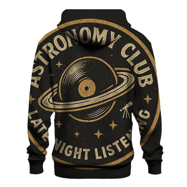 Distressed Vinyl Astronomy Club Badge hoodie designs