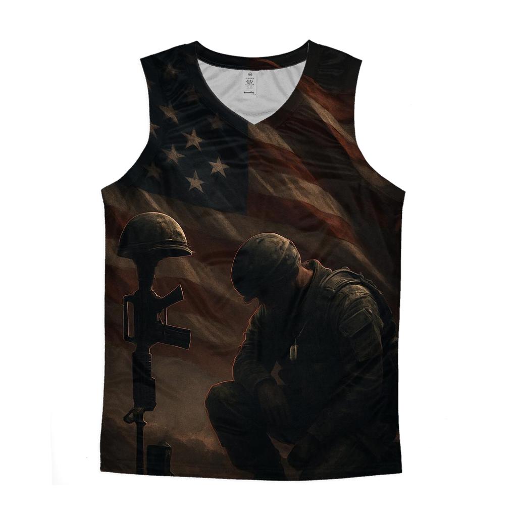 Silent Honor Under Stormlit Stars trendy fitted tank tops