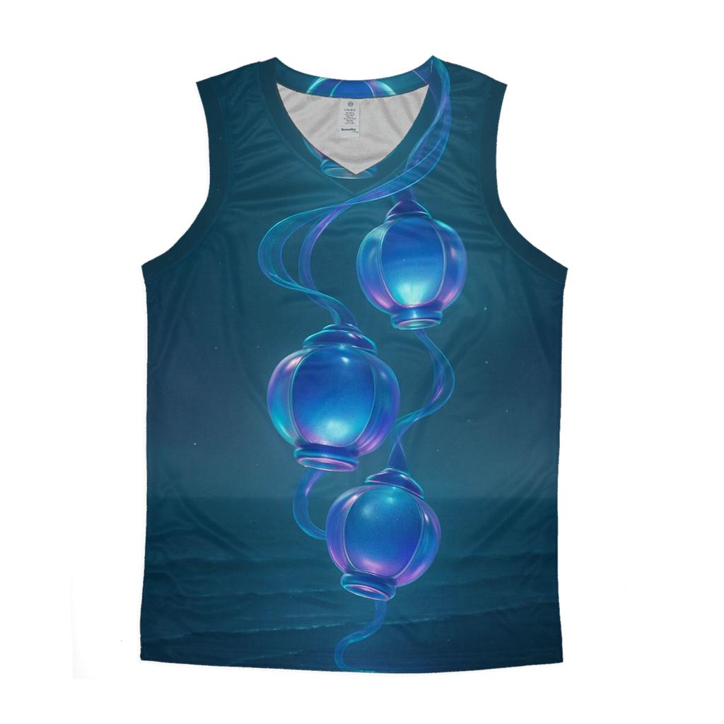 Prismatic Tide Lanterns cotton sleeveless tops