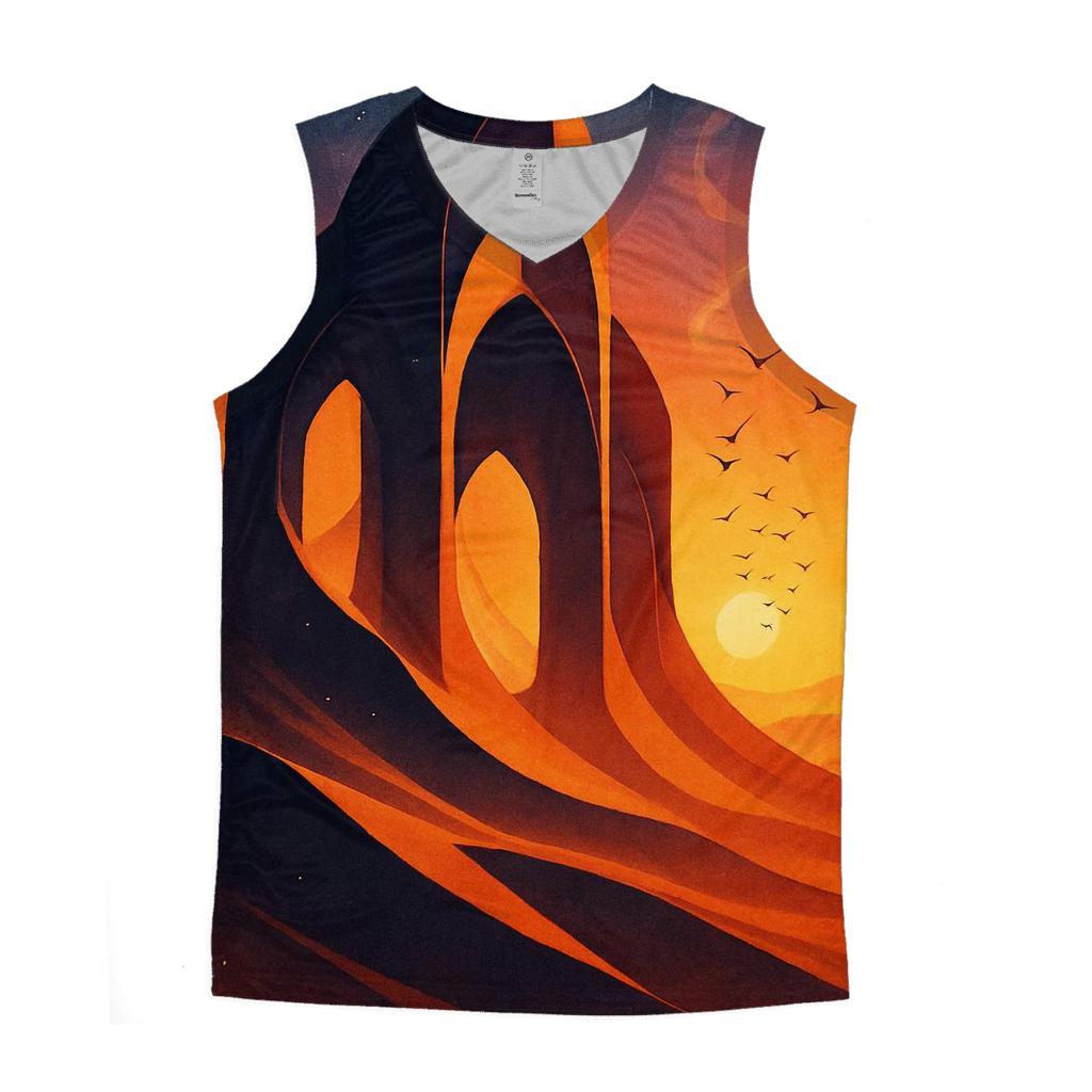Cathedral Dunes At Sundown cotton sleeveless tops