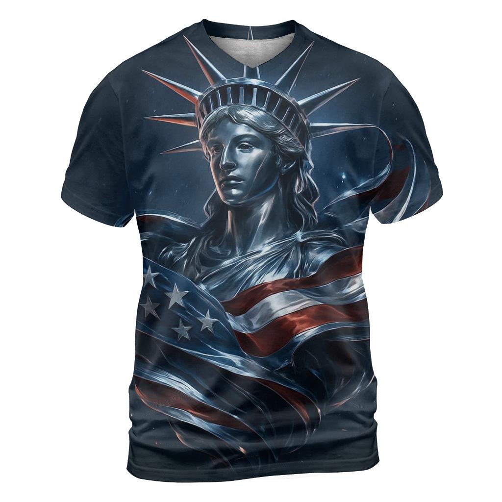 Chrome Liberty Surge Flag designer pattern shirts