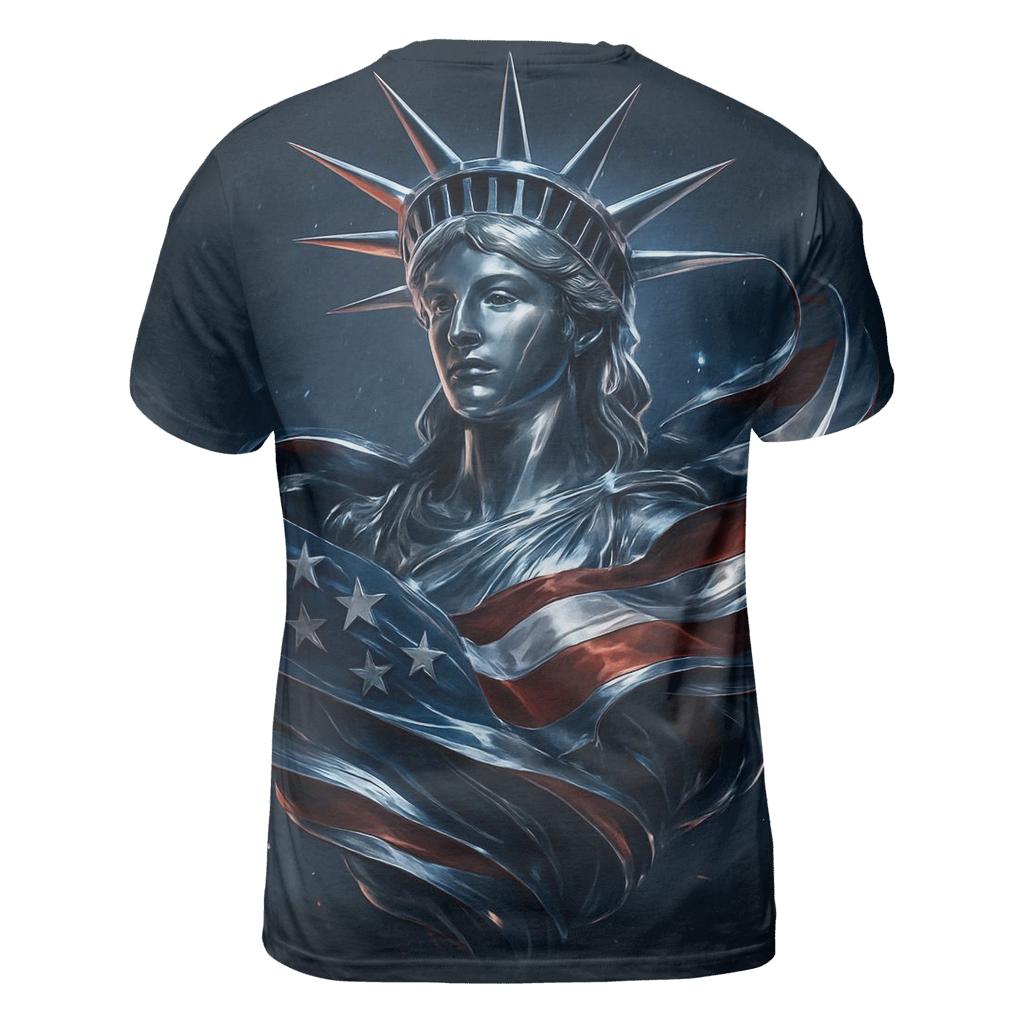 Chrome Liberty Surge Flag designer pattern shirts