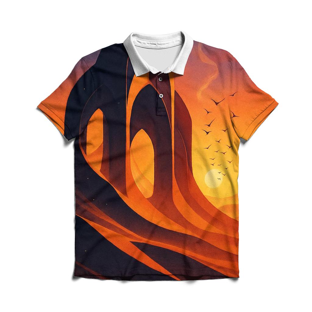 Cathedral Dunes At Sundown classic pique polos