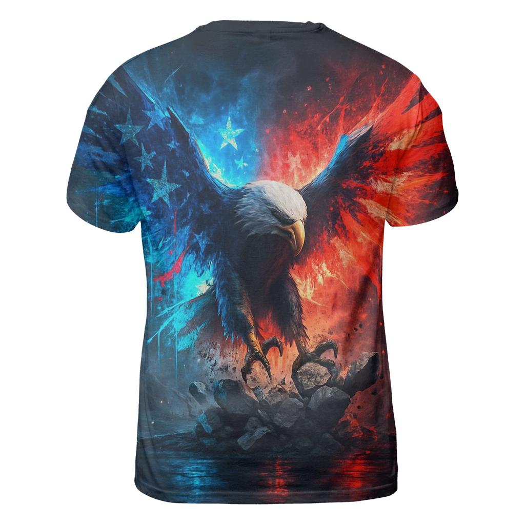 Neon Alley Eagle Flag Burst trendy printed shirt styles