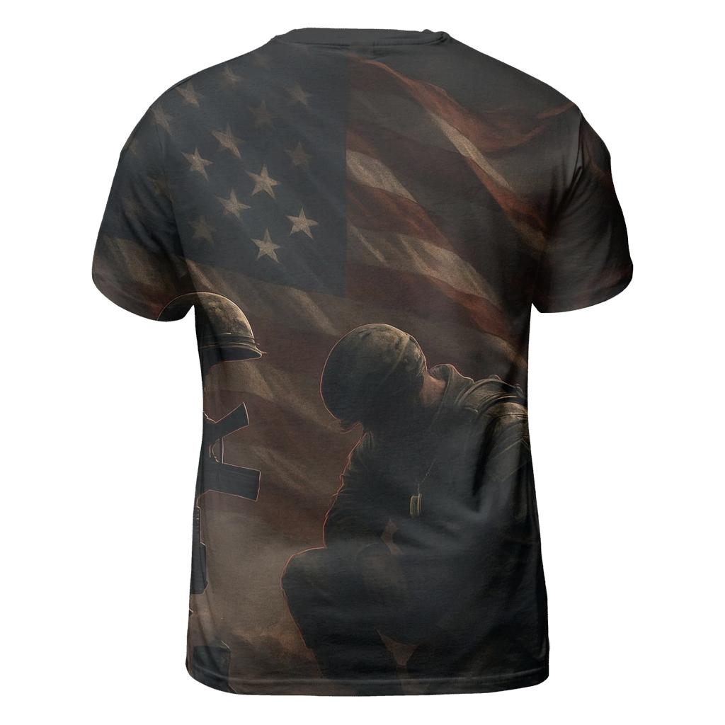 Silent Honor Under Stormlit Stars creative print fashion shirts