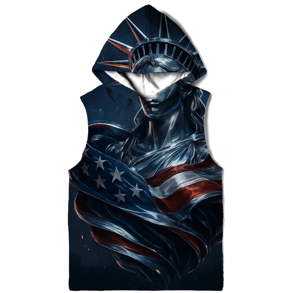 Chrome Liberty Surge Flag embroidered hoodies