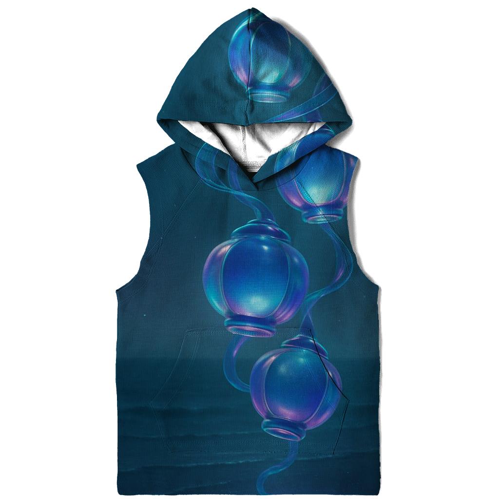 Prismatic Tide Lanterns zip-up hoodies