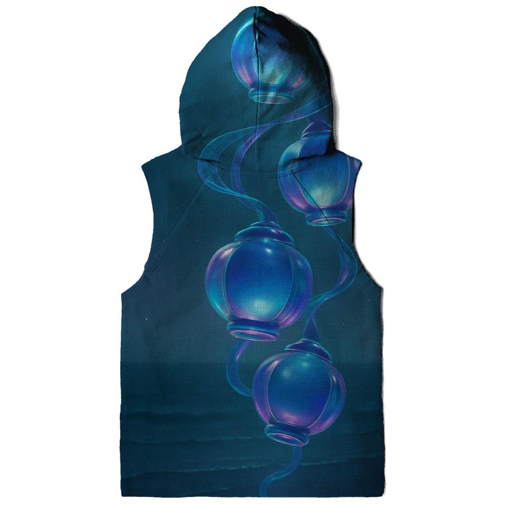 Prismatic Tide Lanterns zip-up hoodies