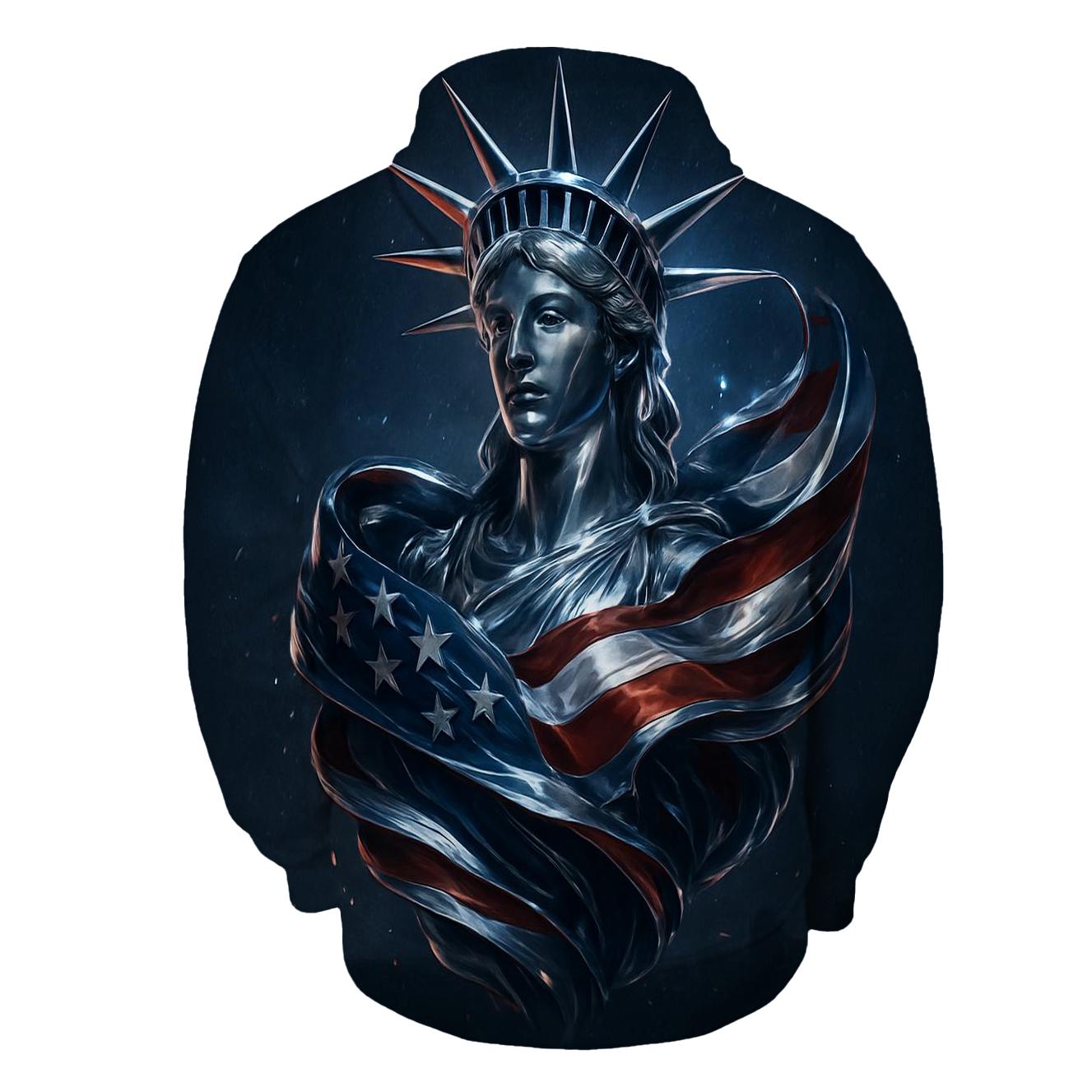 Chrome Liberty Surge Flag zip-up hoodies