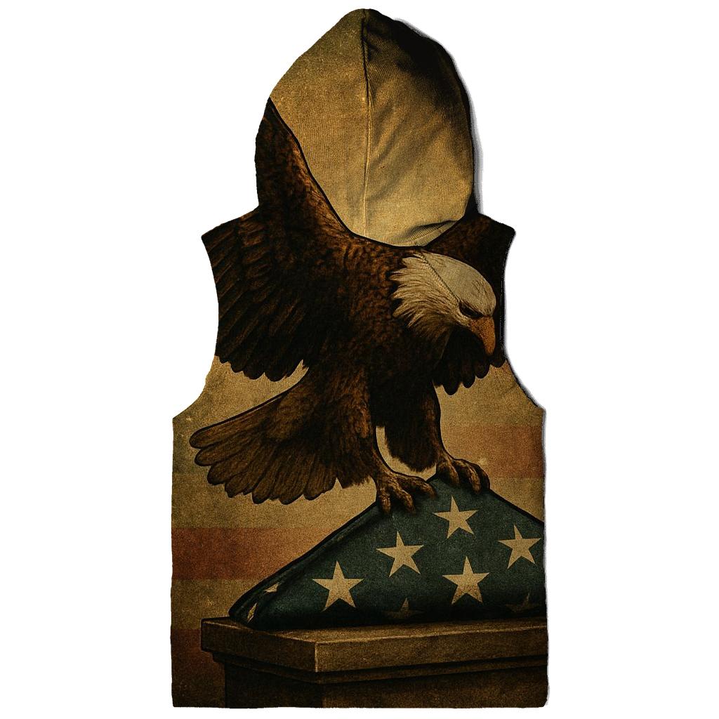 Eagle Guard Over The Folded Flag Glow custom hoodies