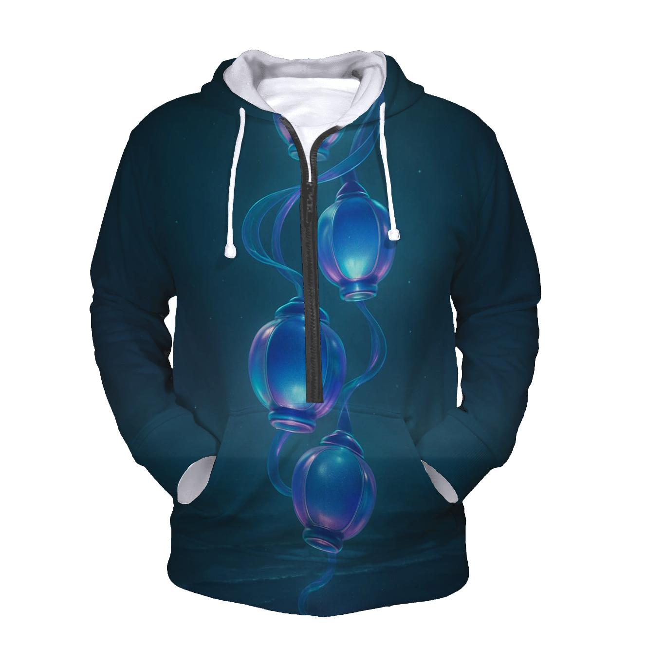 Prismatic Tide Lanterns premium hoodies