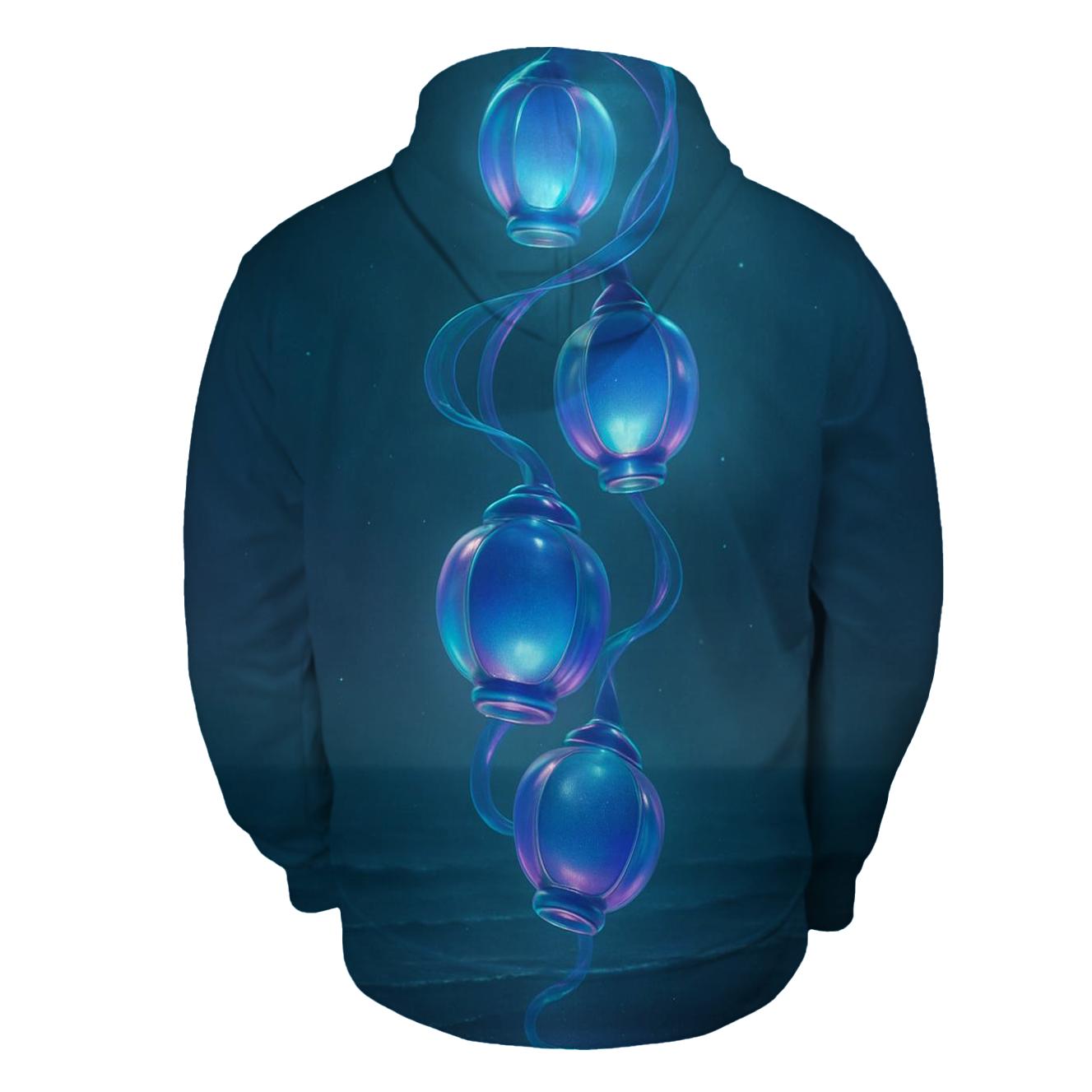 Prismatic Tide Lanterns premium hoodies