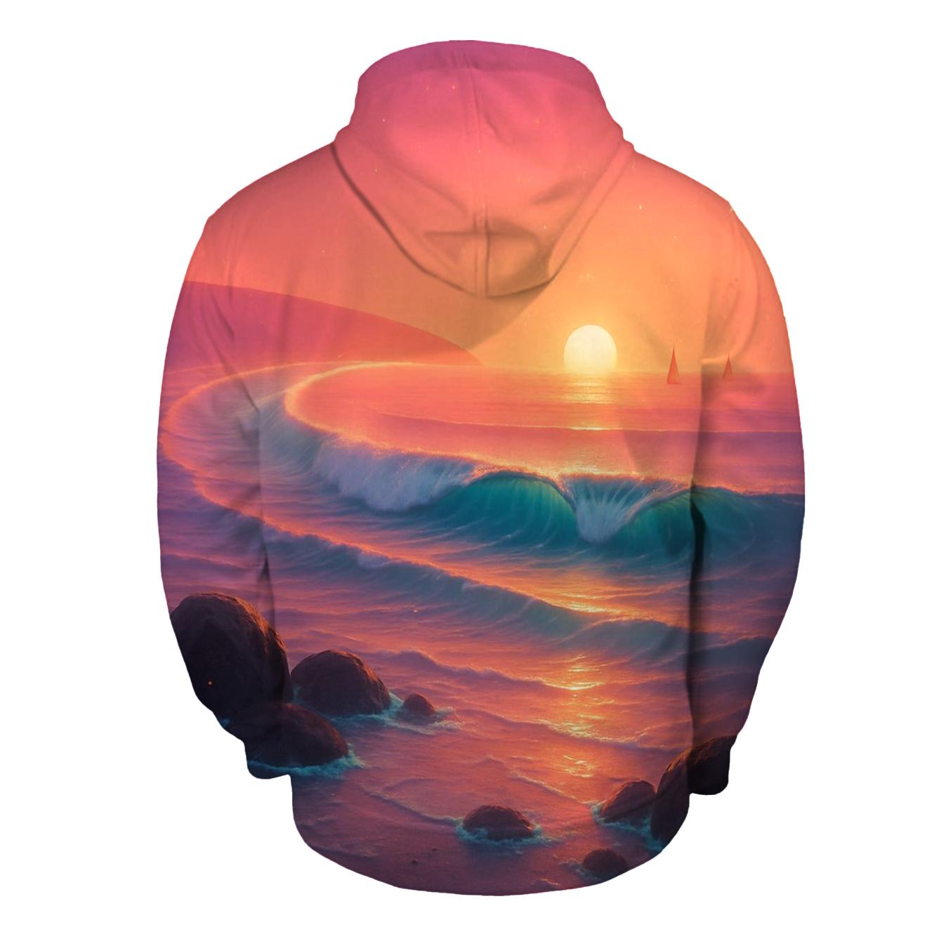 Halo Harbor Sunset lightweight hoodies