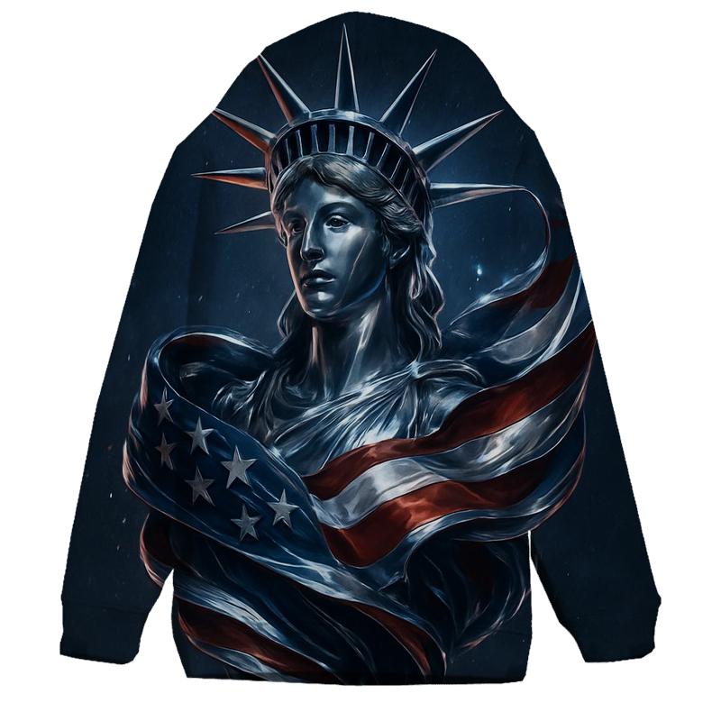 Chrome Liberty Surge Flag heavyweight hoodies