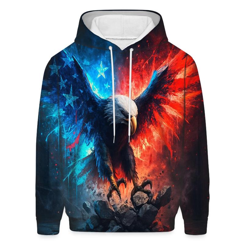 Neon Alley Eagle Flag Burst heavyweight hoodies