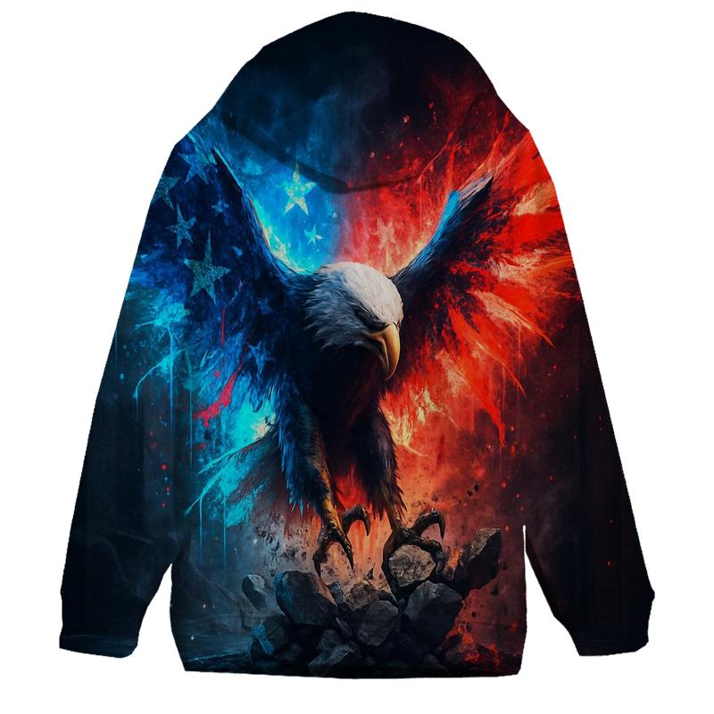 Neon Alley Eagle Flag Burst heavyweight hoodies
