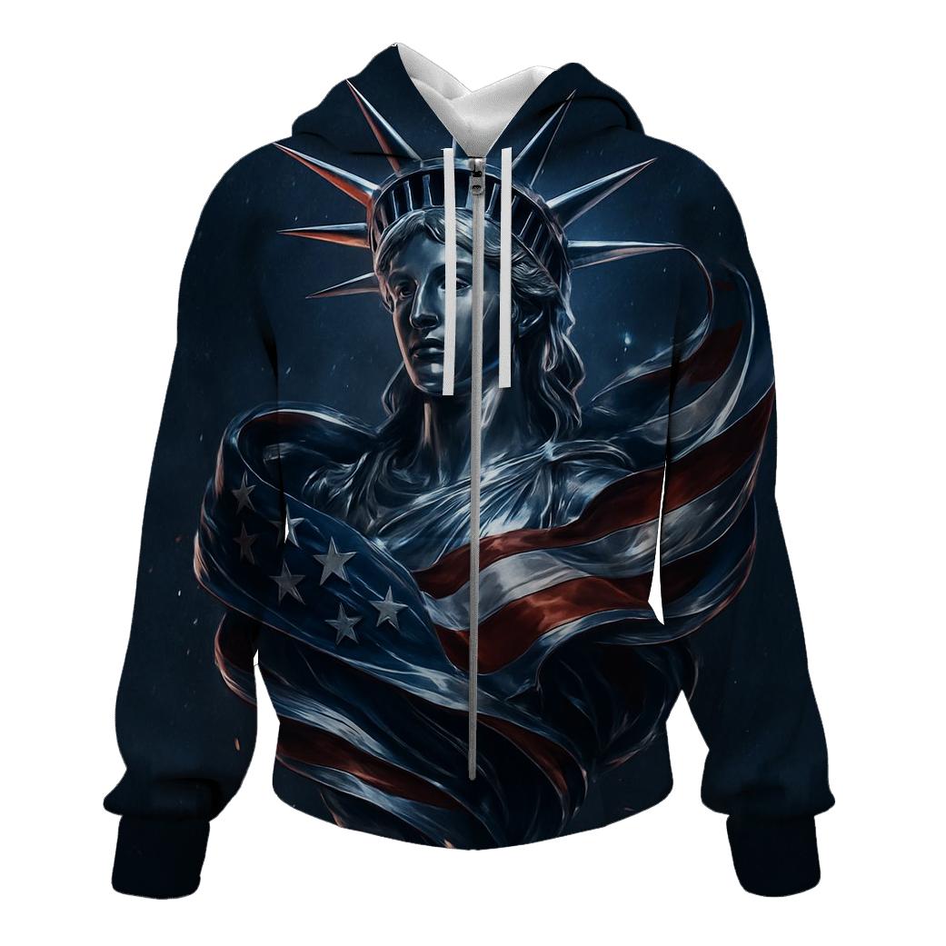 Chrome Liberty Surge Flag custom hoodies