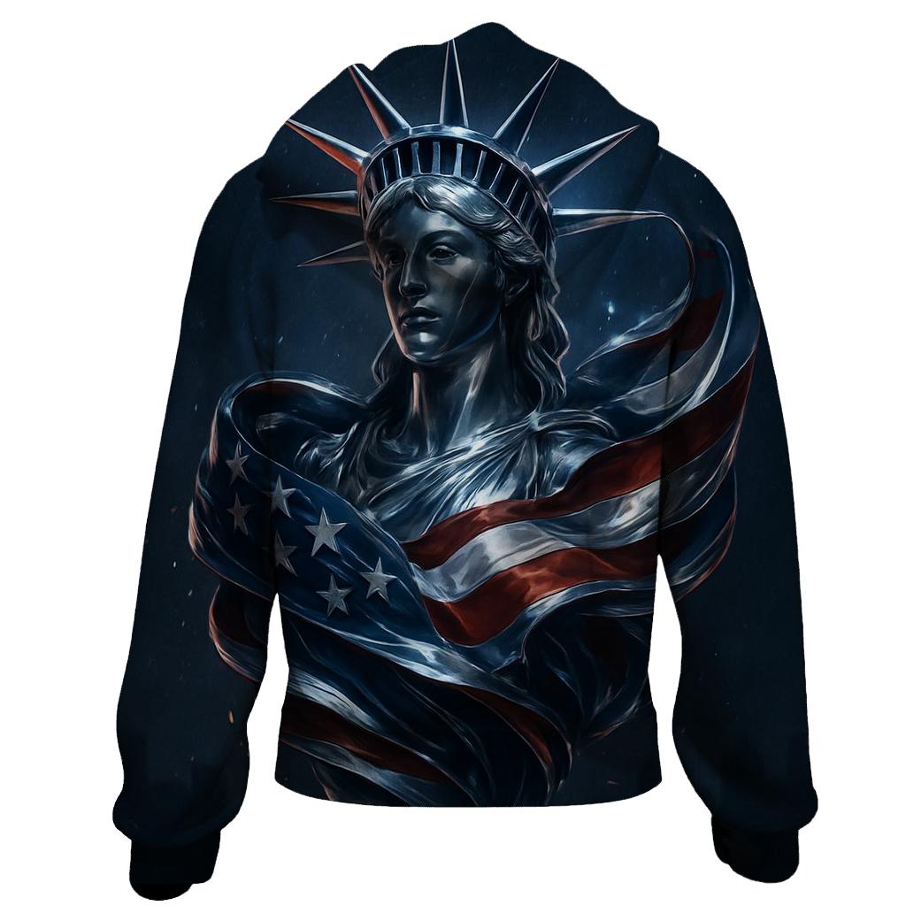 Chrome Liberty Surge Flag custom hoodies