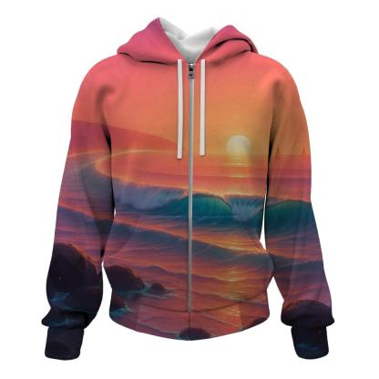 Halo Harbor Sunset graphic hoodies
