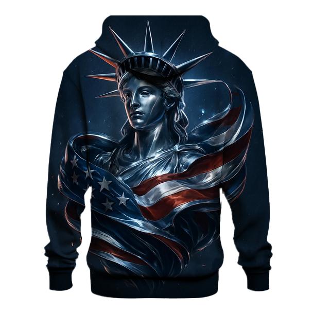 Chrome Liberty Surge Flag pullover hoodies