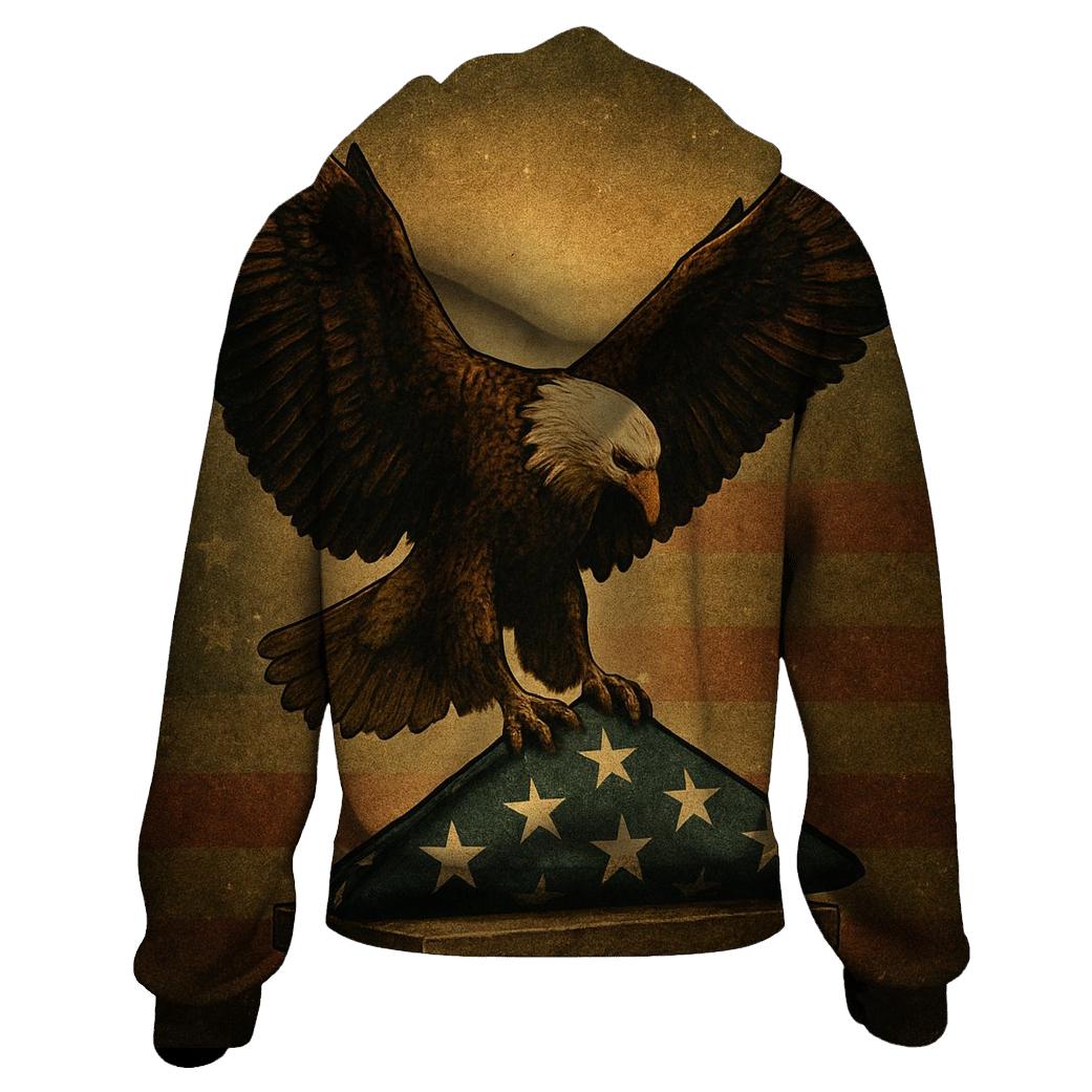 Eagle Guard Over The Folded Flag Glow hoodie styles